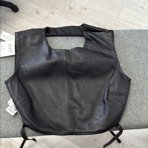 Zara Black Leather Women's shirt